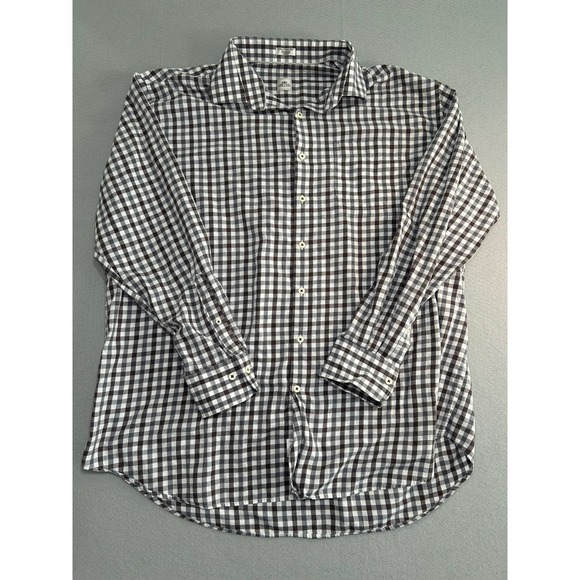 Peter Millar Other - Peter Millar Button Down Shirt Mens XXL Brown Gingham Check Long Sleeve Cotton